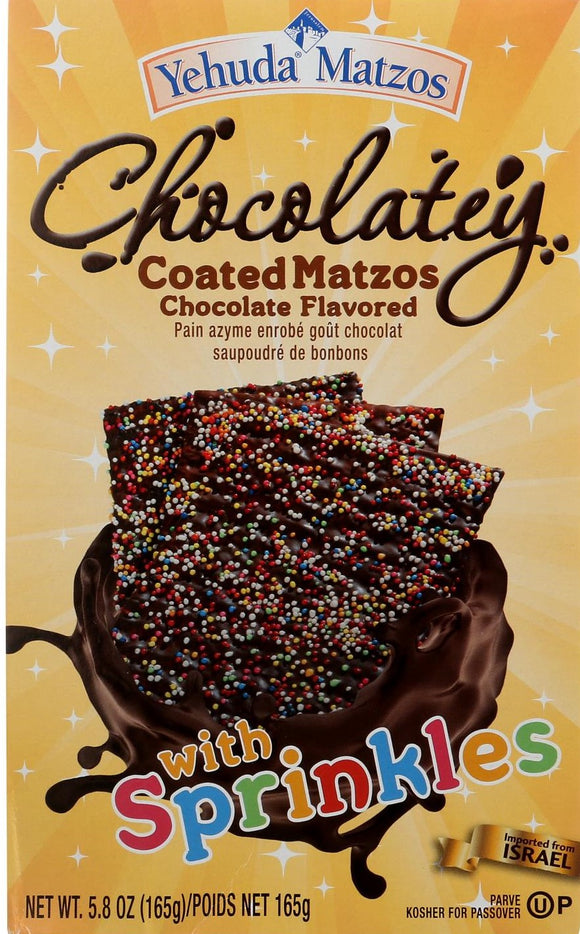 Chocolate Coated Matzah / Sprinkles - 1 box (165g)